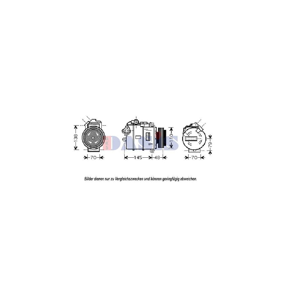 AKS Dasis 851811N Compressor, Air Conditioning For BMW 7 (E65, E66, E67) | Duco Car Parts UK