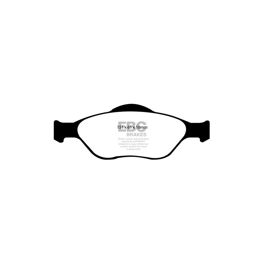 EBC PD16KF037 Ford Mazda Greenstuff Front Brake Pad & BSD Disc Kit 2 | Duco Car Parts UK Car Parts