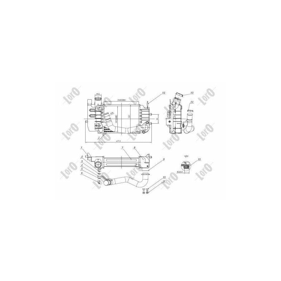 Abakus 0510180001 Intercooler For Toyota Yaris Iii Hatchback (Xp13) | Duco Car Parts UK