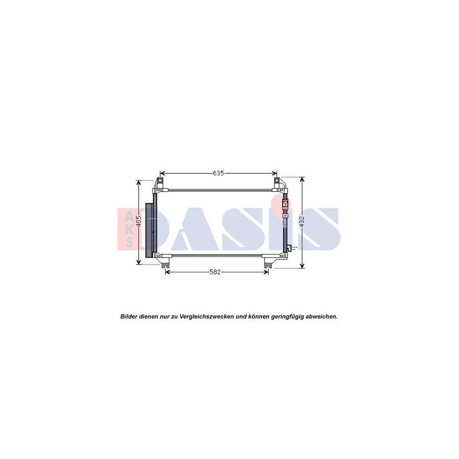 AKS Dasis 212104N Air Conditioning Condenser For Toyota Yaris II Hatchback (Xp9) | Duco Car Parts UK