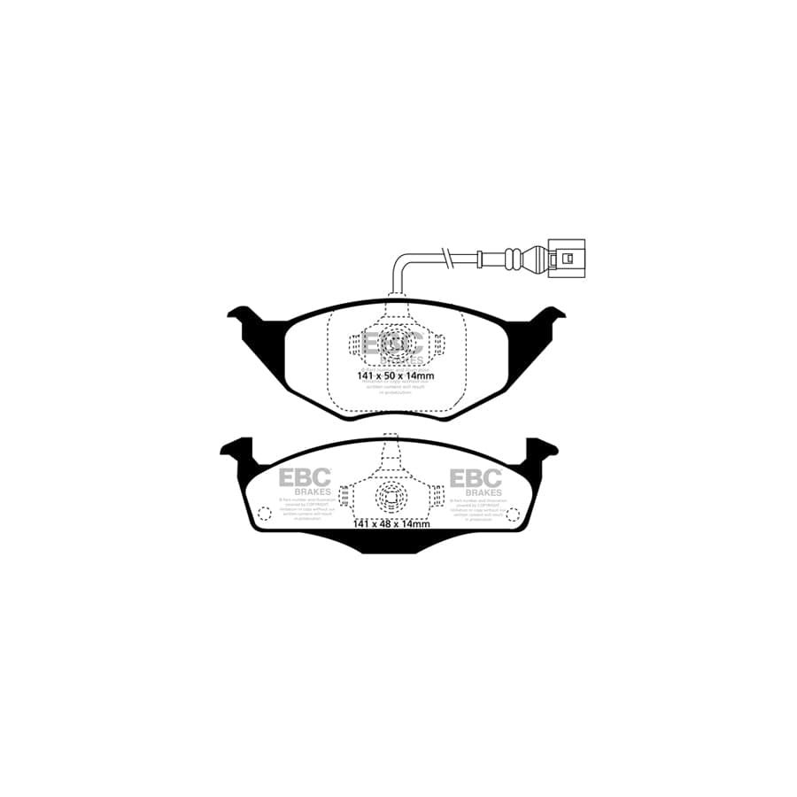 EBC PDKF129 Audi A2 Ultimax Front Brake Pad & Plain Disc Kit 2 | Duco Car Parts UK Car Parts