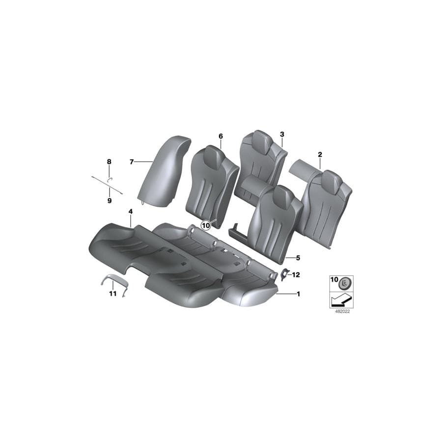 Genuine BMW 52207400012 F06 F06 Side Finisher, Leather, Right COGNAC/SCHW. (Inc. 640d, 650iX 4.0 & 650i) | Duco Car Parts UK Car Parts