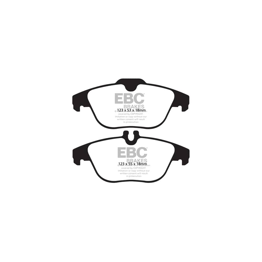 EBC PD02KR474 Mercedes-Benz A207 Redstuff Rear Brake Pad & Plain Disc Kit 2 | Duco Car Parts UK Car Parts