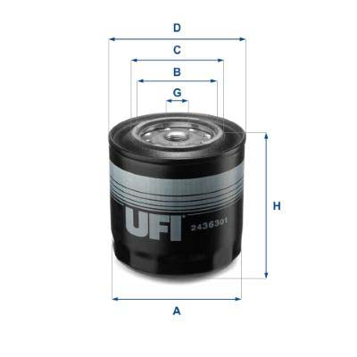 UFI 24.363.01 Fuel Filter