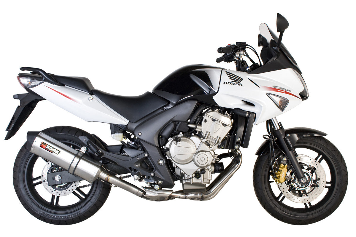 Scorpion RHA100SEO Honda CBF600 Serket Parallel Slip-On - Brushed Stainless Steel Sleeve | Duco Car Parts UK UK