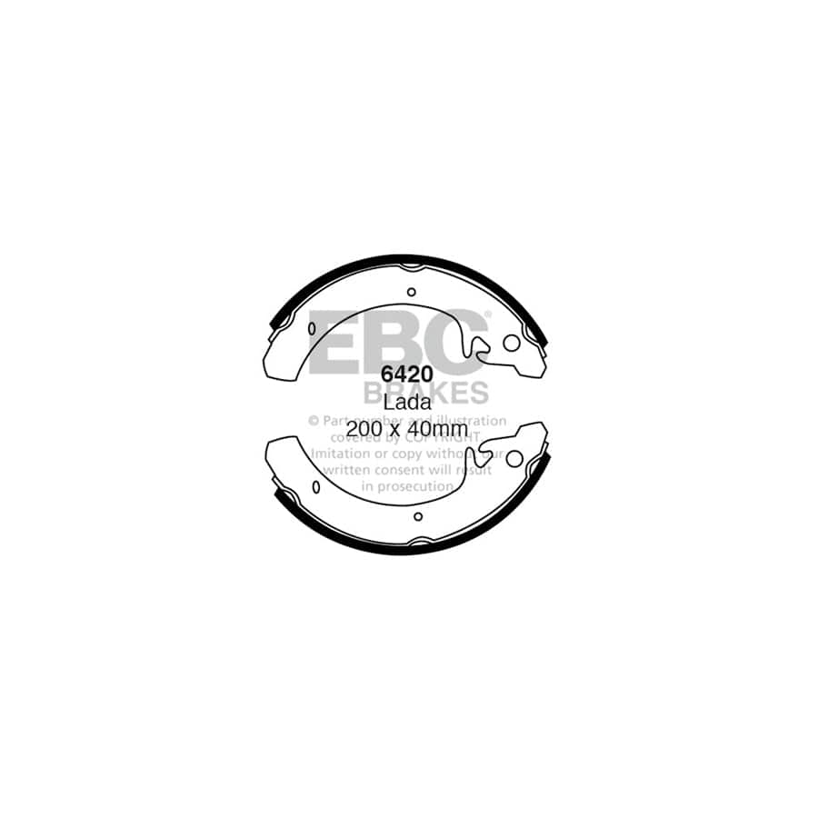 EBC 6420 Lada Rear Brake Shoes (Inc. Kalina, Priora, Samara) 1 | Duco Car Parts UK Car Parts
