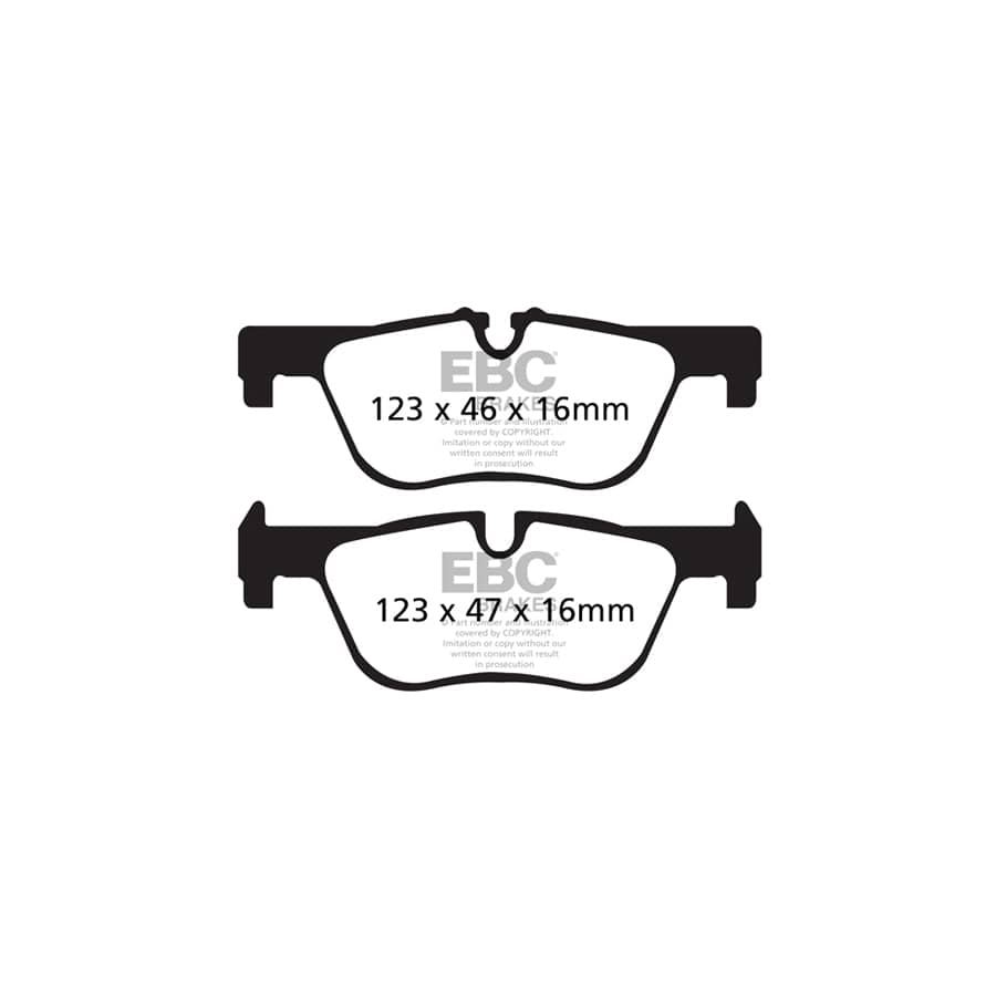 EBC PDKR108 BMW Ultimax Rear Brake Pad & Plain Disc Kit - ATE Caliper 2 | Duco Car Parts UK Car Parts