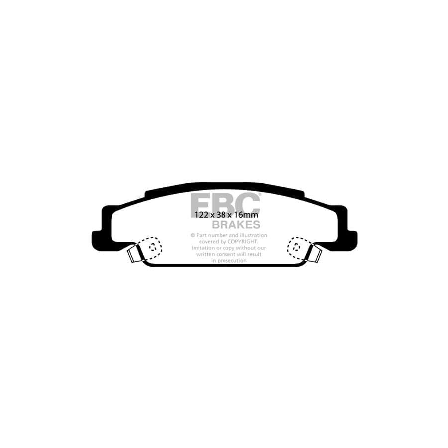 EBC PD12KR072 Cadillac Redstuff Rear Brake Pad & GD Disc Kit (Inc. CTS & STS) 2 | Duco Car Parts UK Car Parts