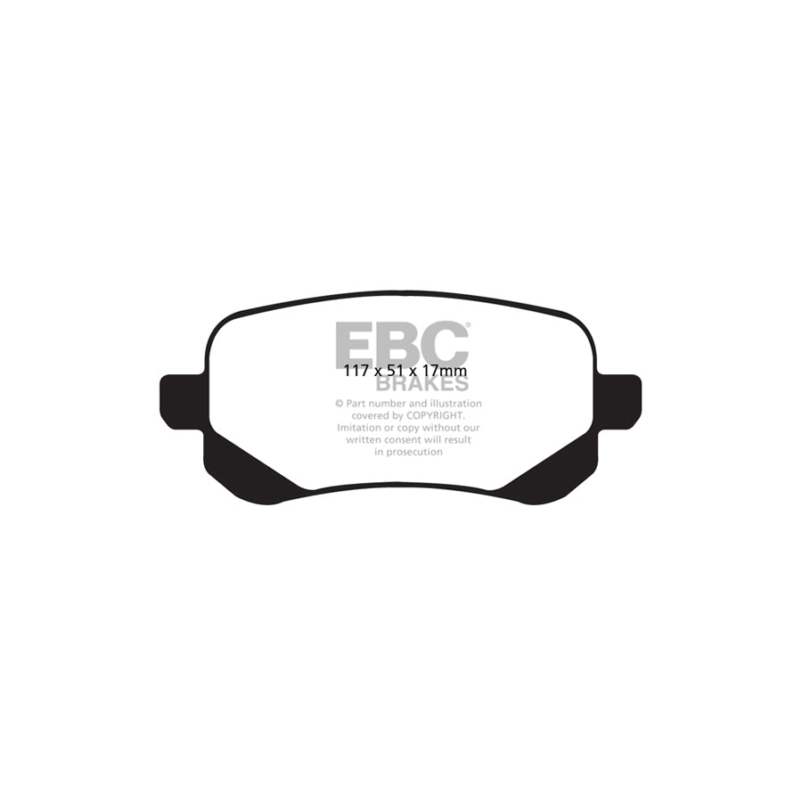 EBC DP61840 Chrysler Dodge Fiat Lancia Greenstuff Rear Brake Pads (Inc. Grand Voyager, Journey & Freemont) 2 | Duco Car Parts UK Car Parts