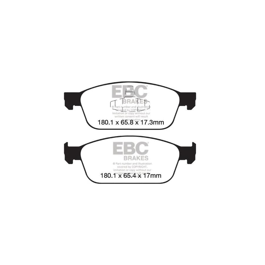 EBC PD19KF1289 Ford Bluestuff Front Brake Pad & BSD Disc Kit - ATE Caliper (Inc. Focus Mk3 & Kuga Mk2) 2 | Duco Car Parts UK Car Parts