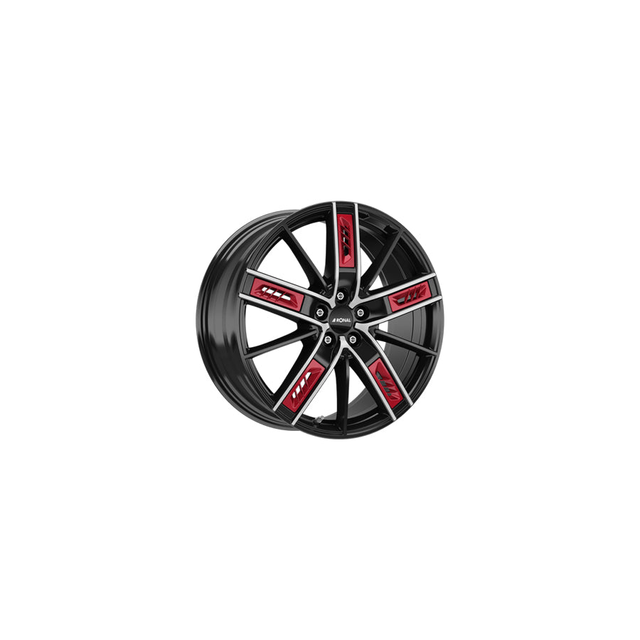 Ronal R67 Red Left 8x19 ET35 67R9805.27X/022 RED/L Jetblack Front Diamond Cut Wheel | Duco Car Parts UK Car Parts