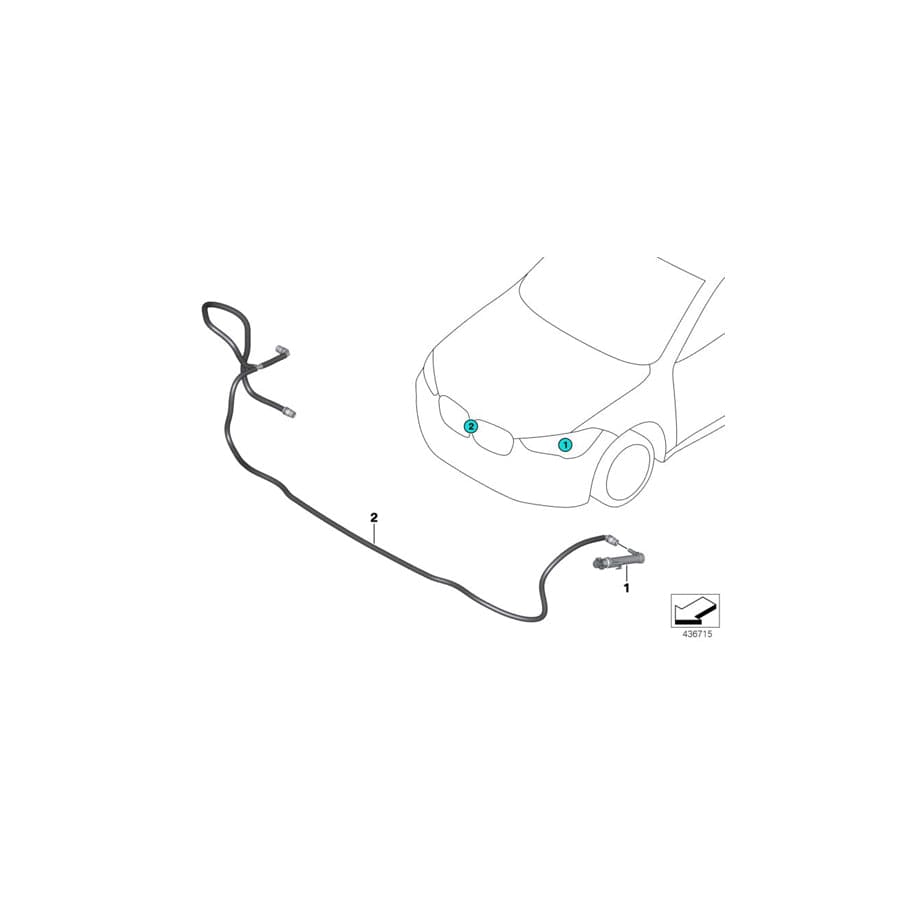 Genuine BMW 61679479060 F48 F39 Spray Nozzle Right (Inc. X1 28i, X1 18dX & X1 20dX) | Duco Car Parts UK Car Parts