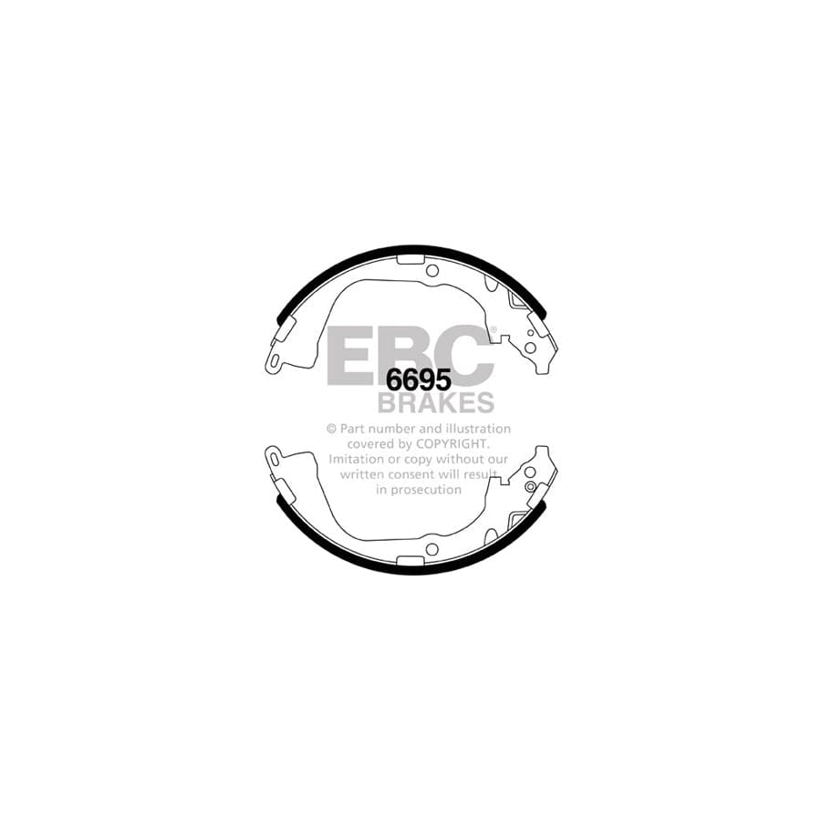 EBC 6695 VW Amarok Rear Brake Shoes 1 | Duco Car Parts UK Car Parts