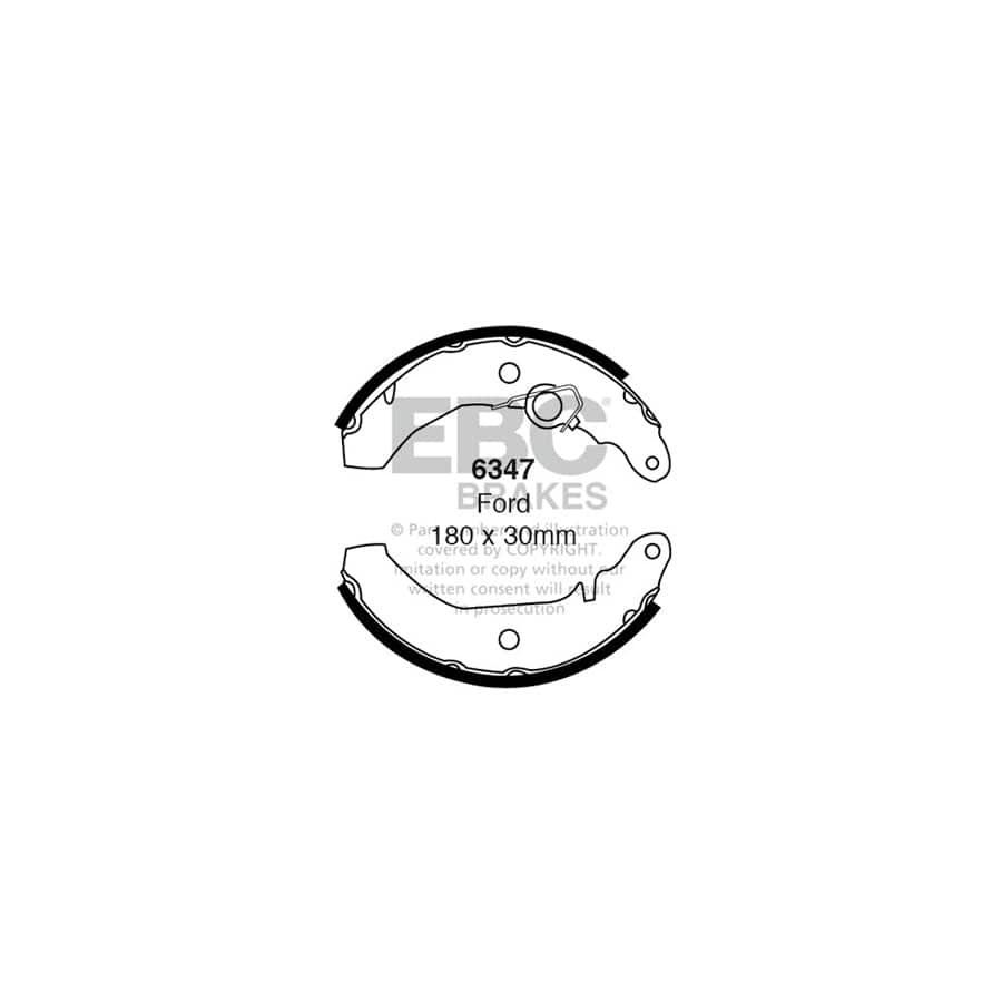 EBC 6347 Ford Fiesta Rear Brake Shoes 1 | Duco Car Parts UK Car Parts
