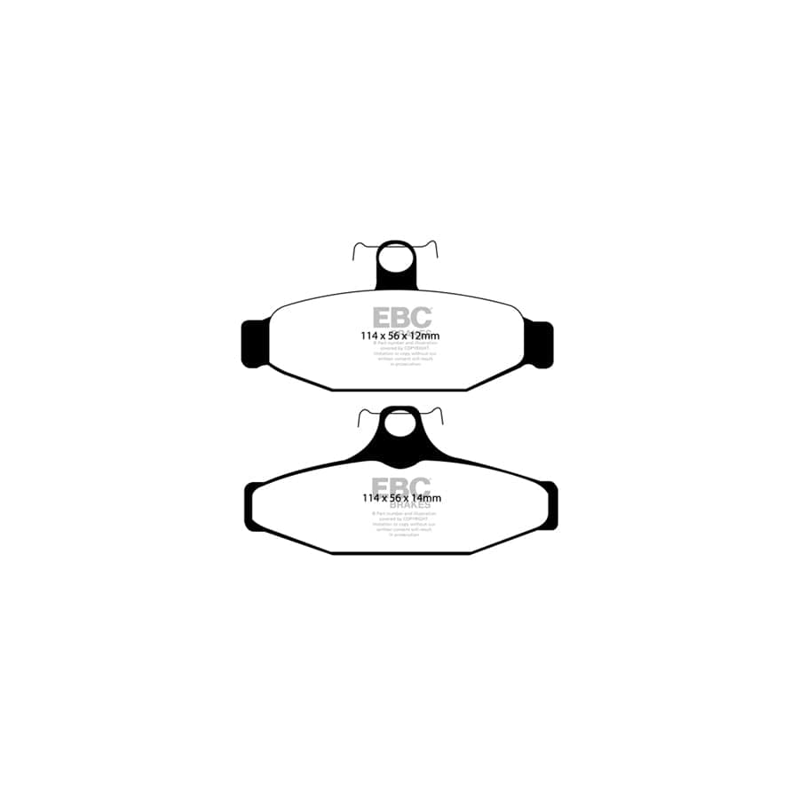 EBC PD02KR133 Chevrolet Pontiac Redstuff Rear Brake Pad & Plain Disc Kit (Inc. Camaro & Firebird) 2 | Duco Car Parts UK Car Parts