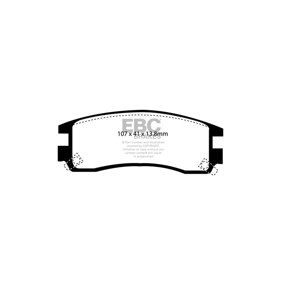 EBC PD12KR071 Cadillac Allante Redstuff Rear Brake Pad & GD Disc Kit 2 | Duco Car Parts UK Car Parts