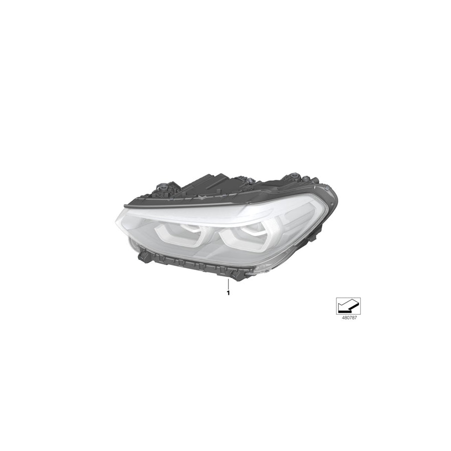 Genuine BMW 63117466115 G01 Headlight, Led, Ahl, High, Left ICON LIGHT US (Inc. X3 30i, X4 M & X3 30iX) | Duco Car Parts UK