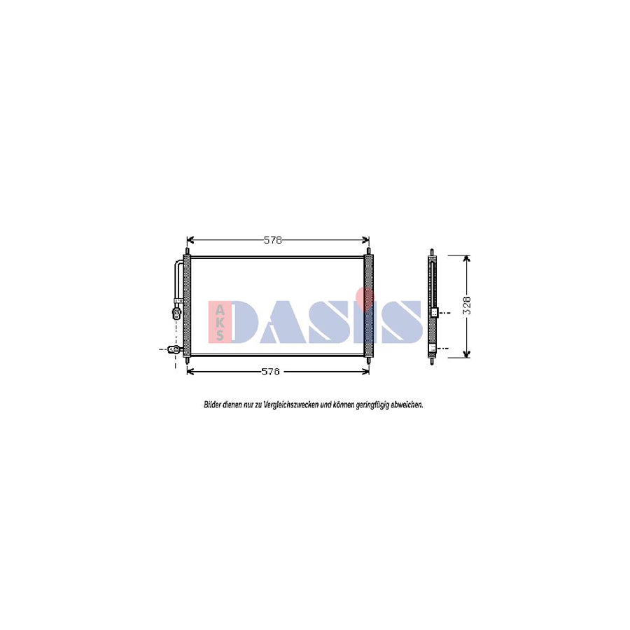 AKS Dasis 102090N Air Conditioning Condenser For Honda Prelude | Duco Car Parts UK
