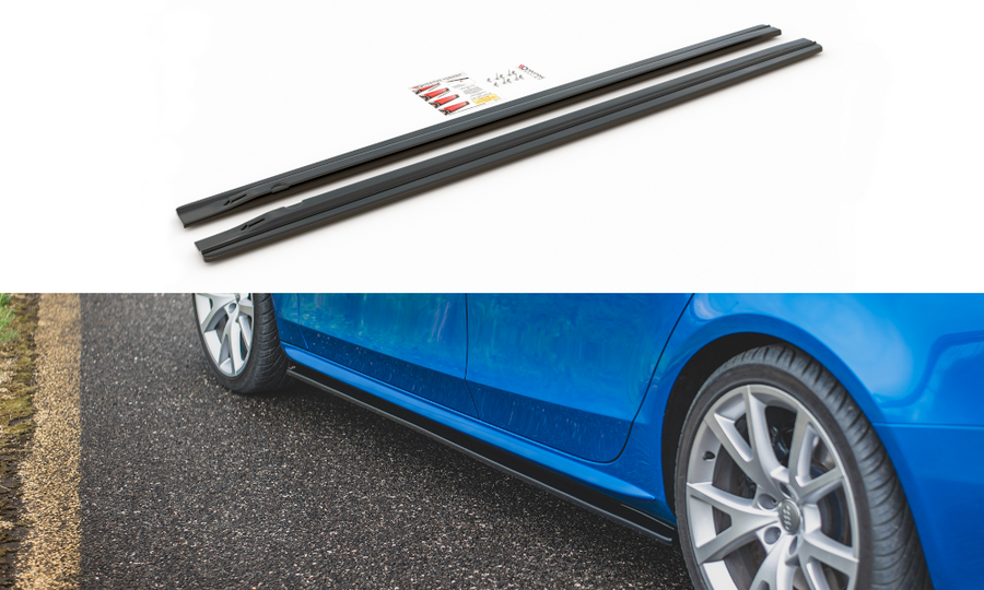 Maxton Design AU-A4-B8-SD1T Side Skirts Diffusers Audi S4 / A4 / A4 S-Line B8 / B8 FL | Duco Car Parts UK Car Parts
