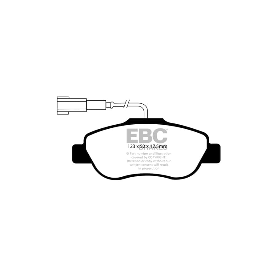EBC PD01KF468 Fiat Ford Greenstuff Front Brake Pad & Plain Disc Kit  (Inc. 500 & Ka) 2 | Duco Car Parts UK Car Parts