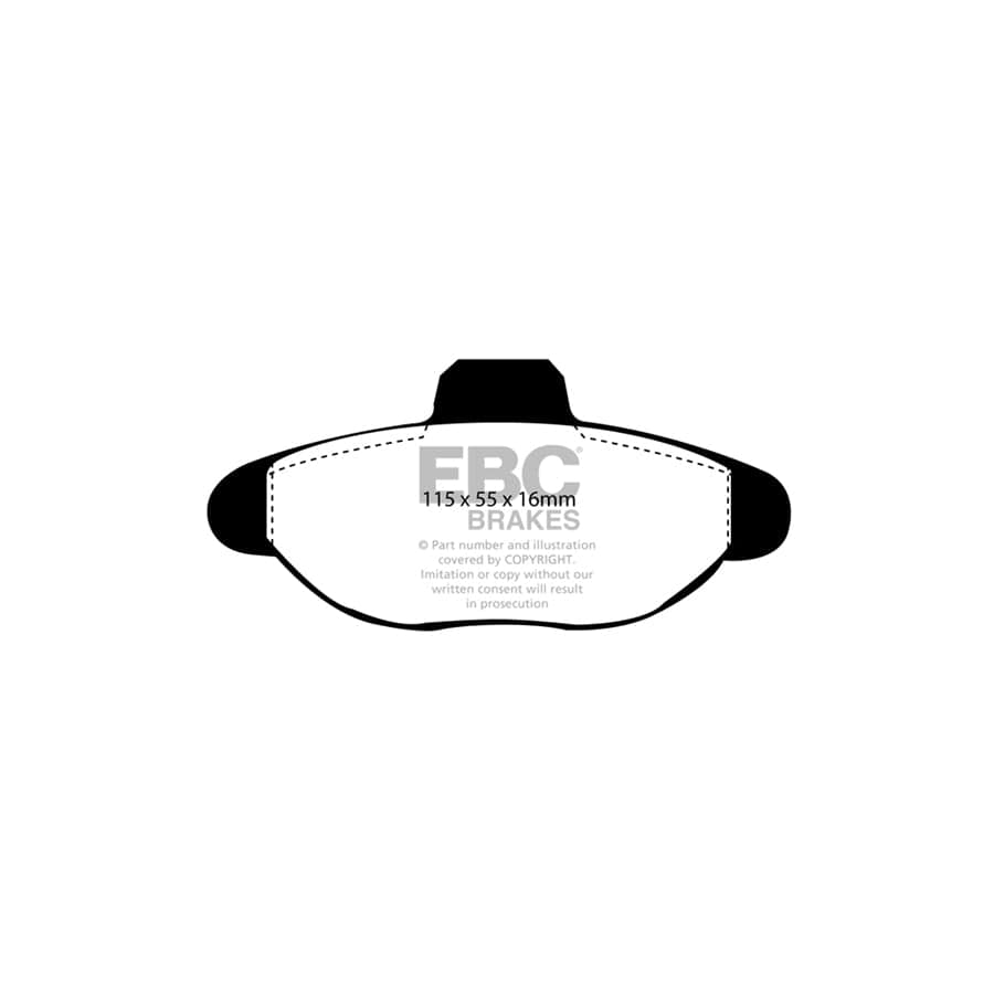 EBC PD01KF474 Fiat Lancia Greenstuff Front Brake Pad & Plain Disc Kit  (Inc. Cinquecento, Seicento, Y) 2 | Duco Car Parts UK Car Parts