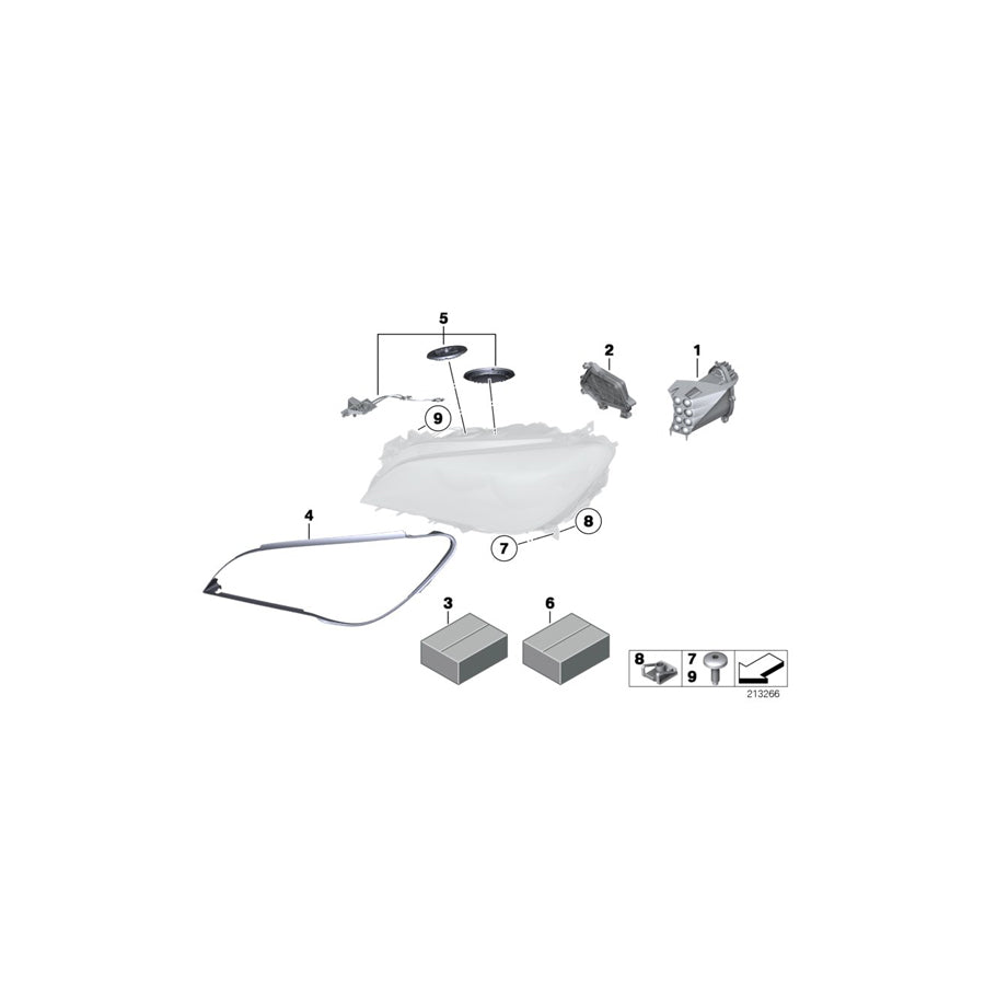 Genuine BMW 63117225299 F01 F02 Set Of Cover Plates, Headlight, Left (Inc. Alpina B7L, 740i & 750LiS) | Duco Car Parts UK