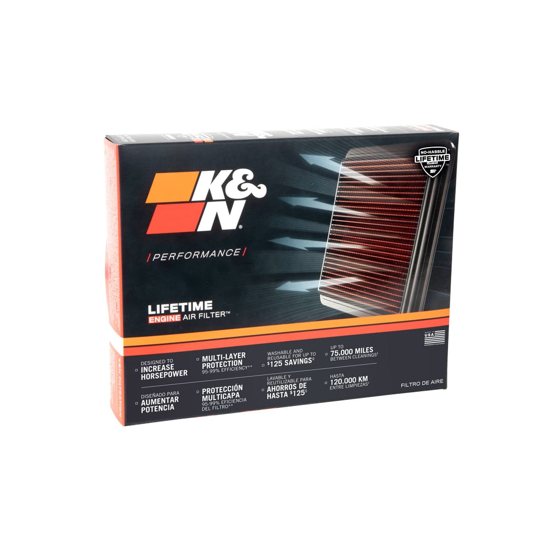 K&N 33-5113 High-Flow Original Lifetime Engine Air Filter - GENESIS G80 V6-3.5L F/I