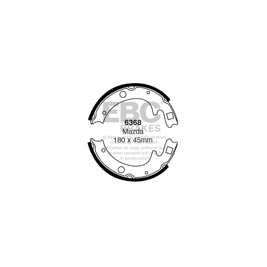 EBC 6368 Mazda E1600 Panel Van Rear Brake Shoes 1 | Duco Car Parts UK Car Parts