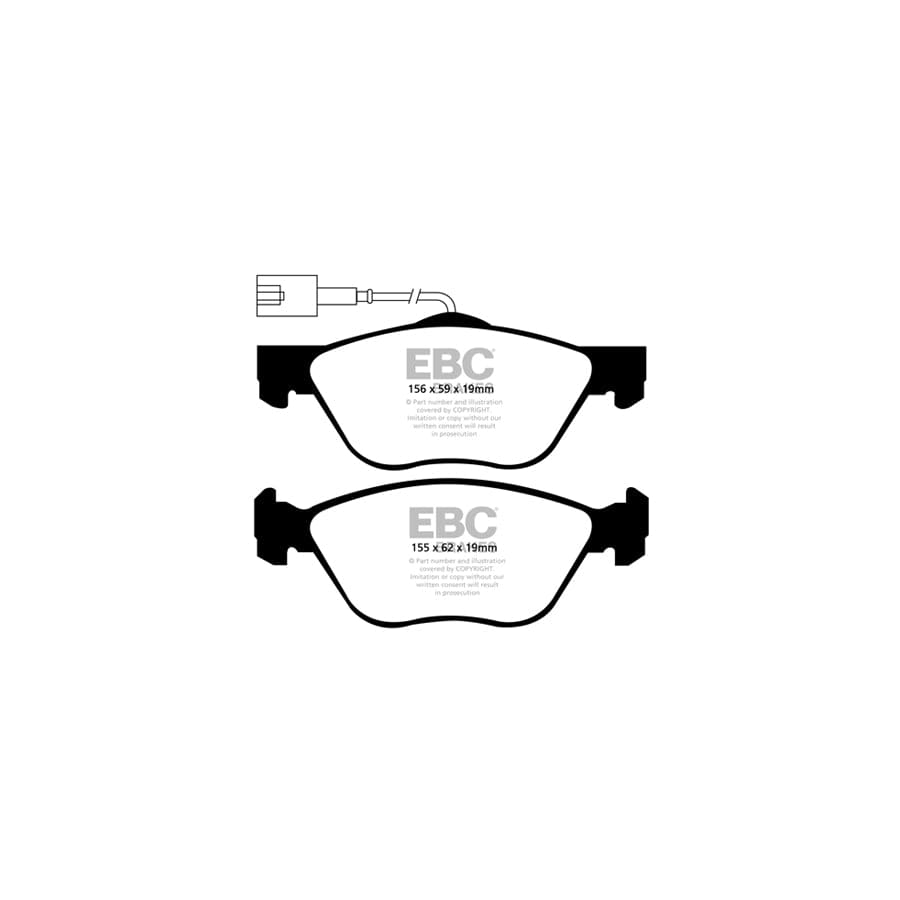 EBC PD40K090 Alfa Romeo Spider Ultimax Pad & Plain Disc Kit - Girling/TRW Caliper 2 | Duco Car Parts UK Car Parts