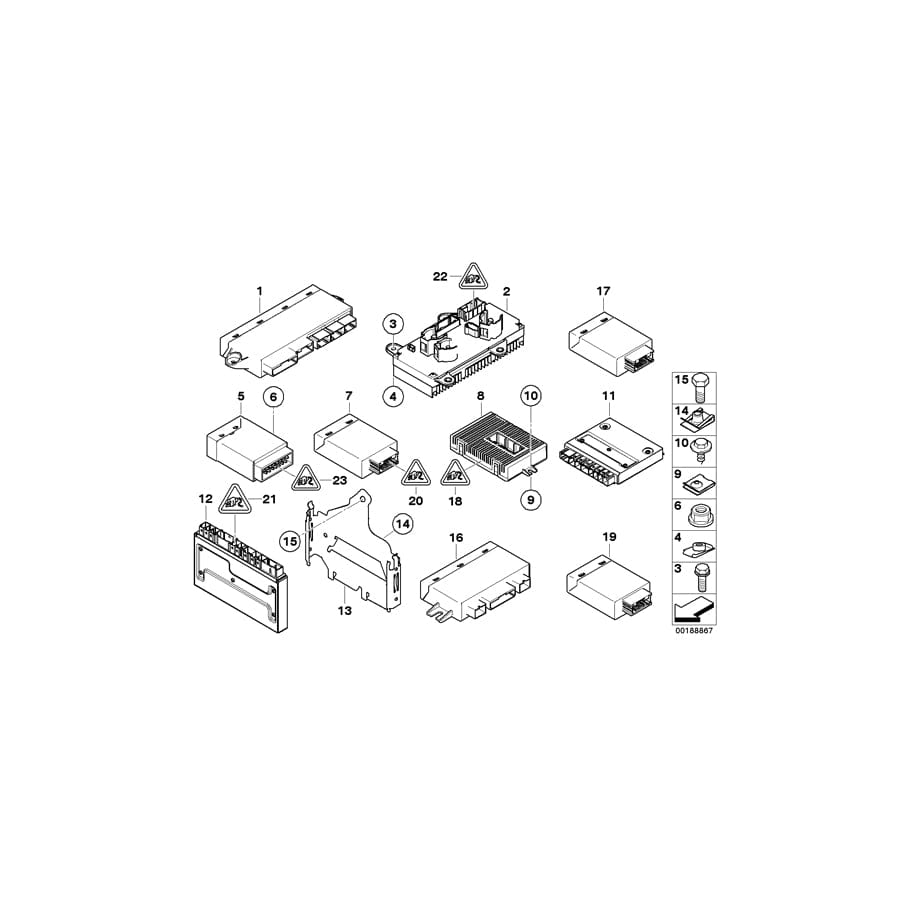 Genuine BMW 61356912082 E66 E67 E65 Bracket Right (Inc. 735Li, 740d & 745Li) | Duco Car Parts UK Car Parts