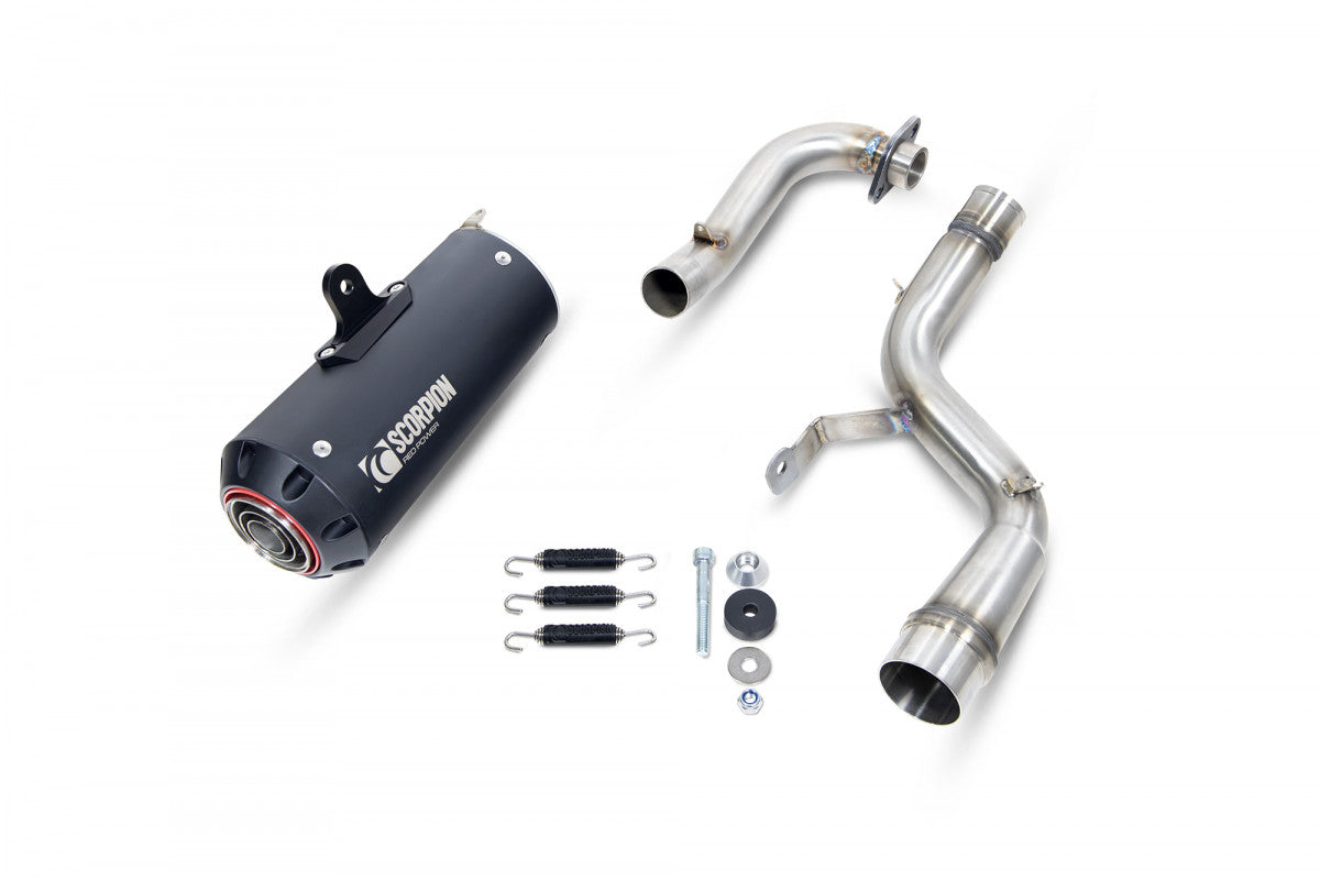 Scorpion PHA192SYSBCER Honda MSX 125 Red Power Full System - Black Ceramic Coated Sleeve | Duco Car Parts UK UK