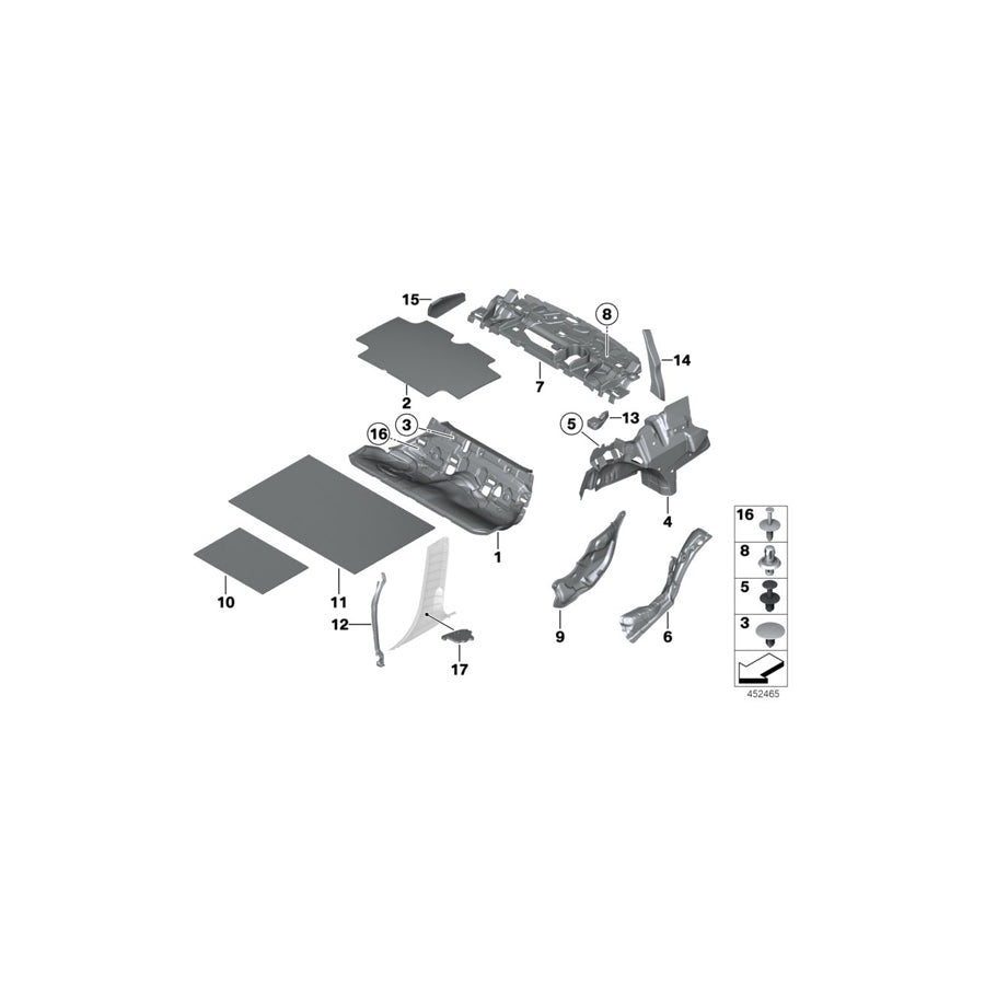 Genuine BMW 51487329669 F30 F80 Sound Insulation, Bulkhead, Left (Inc. 330dX, M3 & 335i) | Duco Car Parts UK