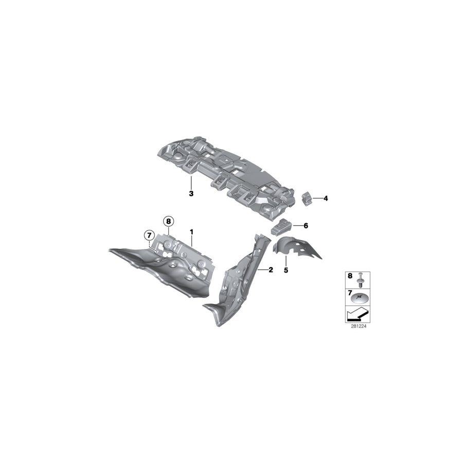 Genuine BMW 51487274425 Sound Insulation For Upper Partit.Trunk (Inc. 640iX, M6 & 650iX 4.0) | Duco Car Parts UK