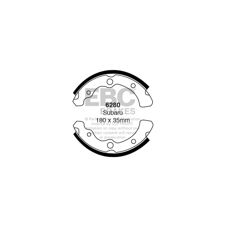 EBC 6280 Subaru Leone Rear Brake Shoes 1 | Duco Car Parts UK Car Parts