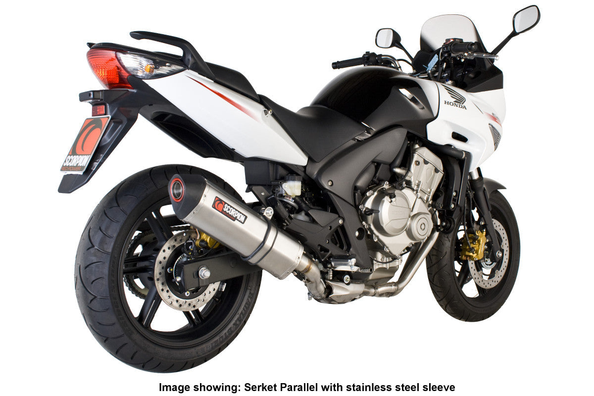 Scorpion RHA100TEO Honda CBF600 Serket Parallel Slip-On - Titanium Sleeve | Duco Car Parts UK UK