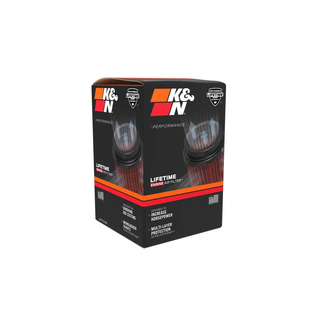 K&N RU-071V High-Flow Original Universal Air Filter - 2-1/16"O/S FLG, 7" X 4-1/2", 2"H, OVAL, W/VENT