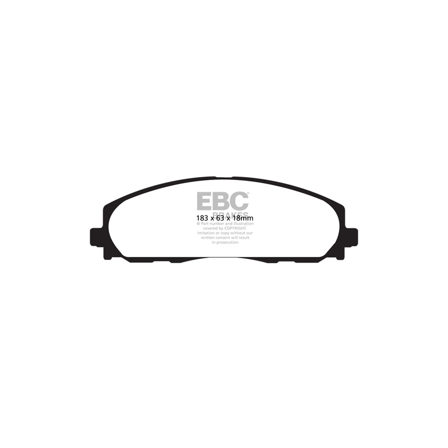 EBC DP61888 Chrysler Fiat Jeep Lancia Greenstuff Front Brake Pads 2 | Duco Car Parts UK Car Parts