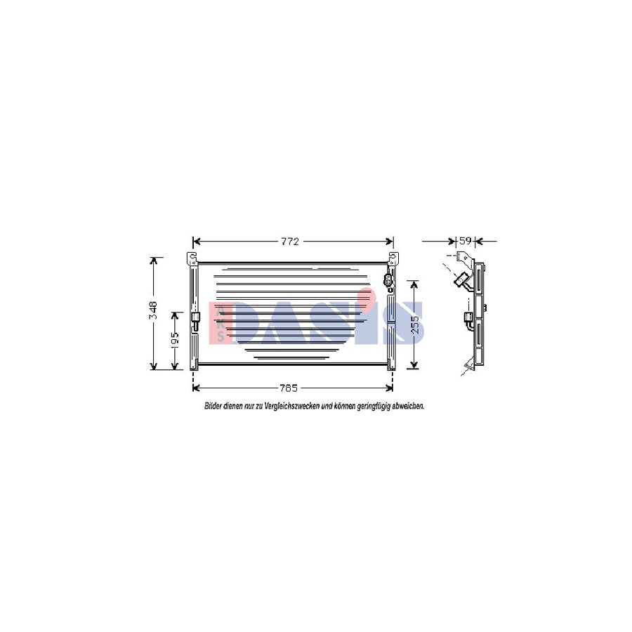 AKS Dasis 212140N Air Conditioning Condenser For Toyota Rav 4 | Duco Car Parts UK