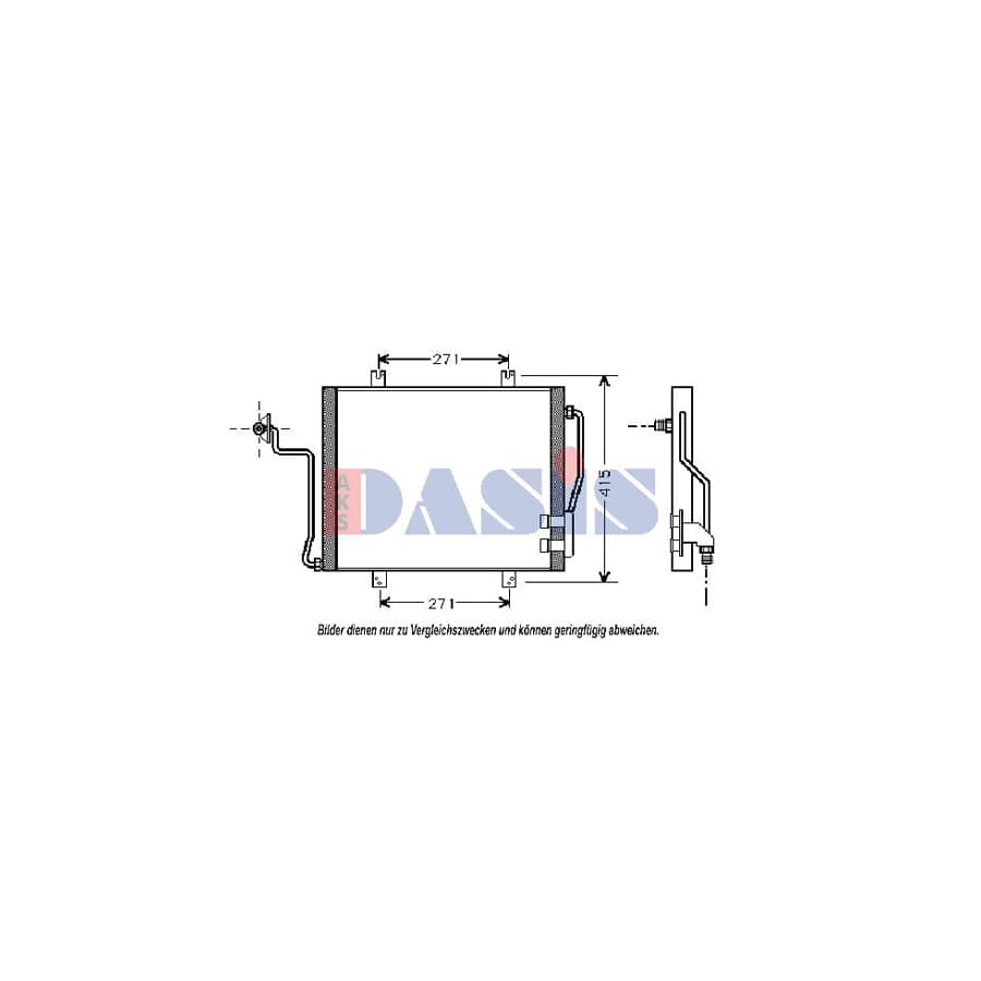 AKS Dasis 182014N Air Conditioning Condenser For Renault 19 | Duco Car Parts UK