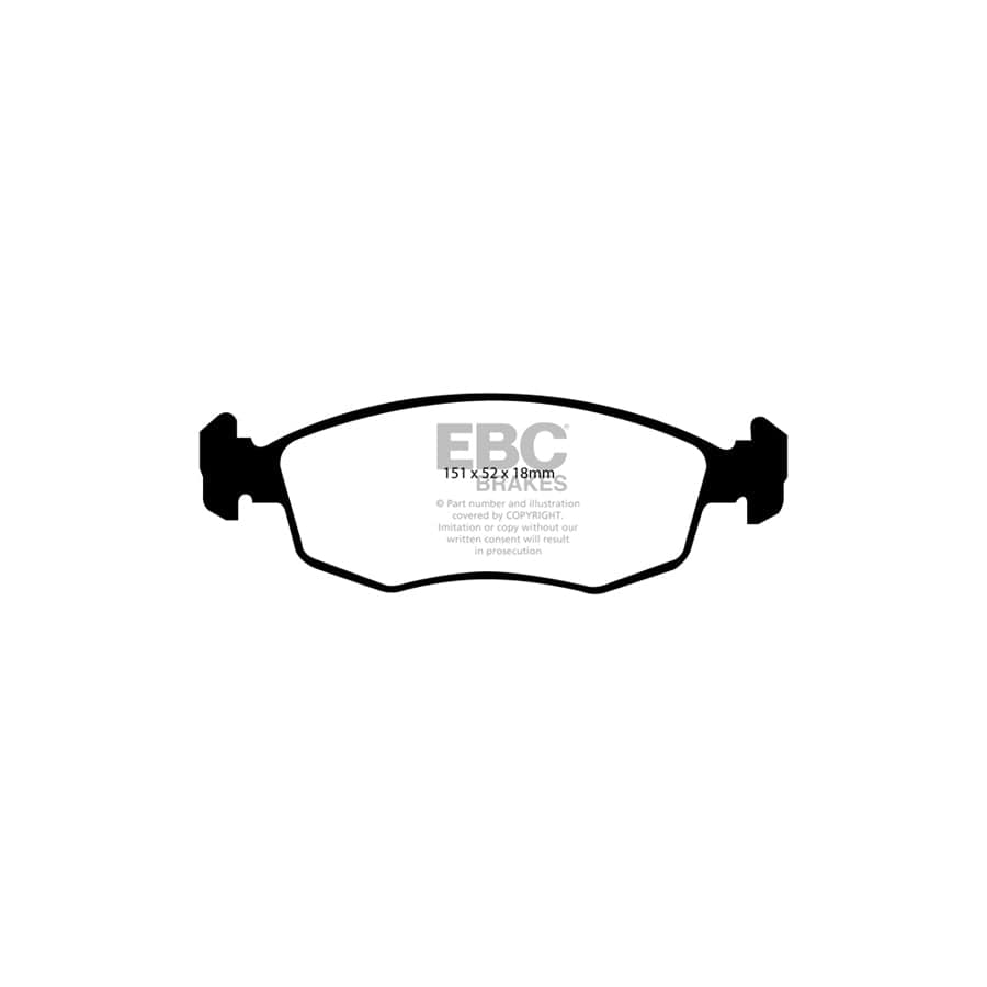 EBC PD01KF478 Fiat Doblo Greenstuff Front Brake Pad & Plain Disc Kit  2 | Duco Car Parts UK Car Parts
