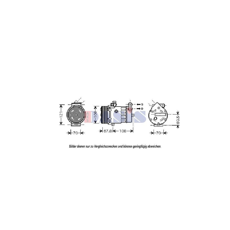 AKS Dasis 851863N Compressor, Air Conditioning For Opel Astra | Duco Car Parts UK