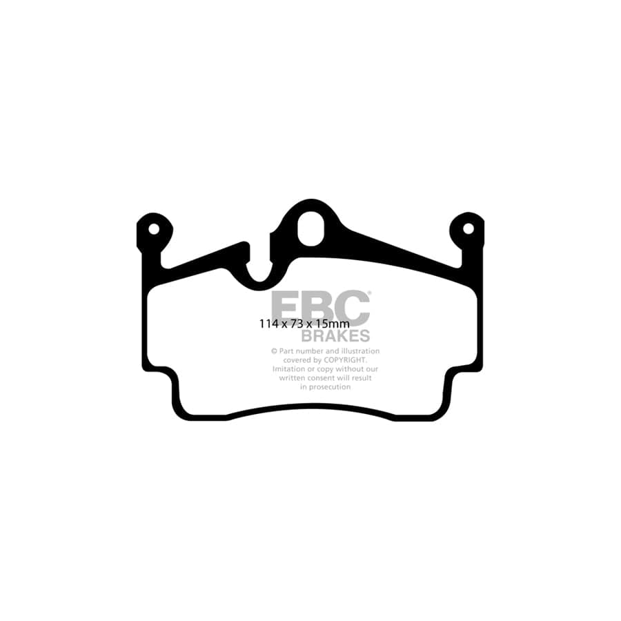 EBC PD02KR546 Porsche 911 (997) Redstuff Rear Brake Pad & Plain Disc Kit - Brembo Caliper 2 | Duco Car Parts UK Car Parts