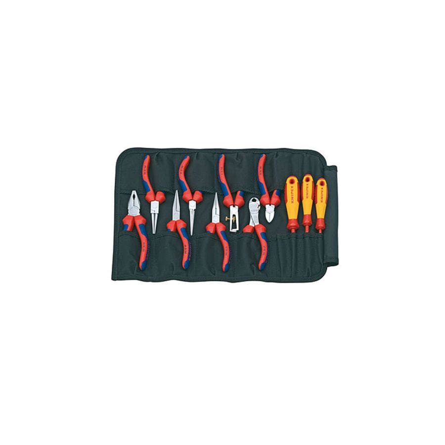 Knipex KPX001941 Pliers & Screwdriver Set in Tool Roll, 11 Piece | Duco Car Parts UK