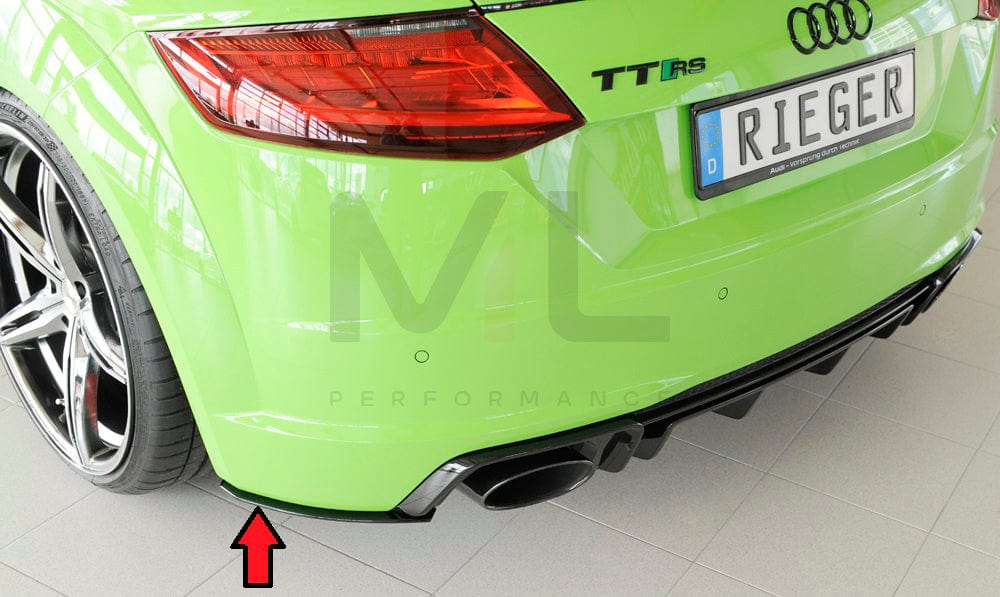 Rieger 00055173 Audi 8J 8J1-FV 8S TTRS Rear Side Splitter 5 | Duco Car Parts UK Car Parts