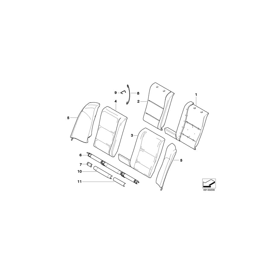 Genuine BMW 52207076530 E60 E60 Side Finisher, Leather, Right GRAU (Inc. 520d, 528xi & 523i) | Duco Car Parts UK Car Parts