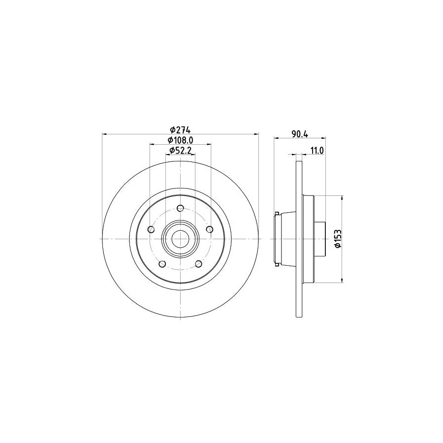 Hella 8DD 355 133-851 Brake Disc