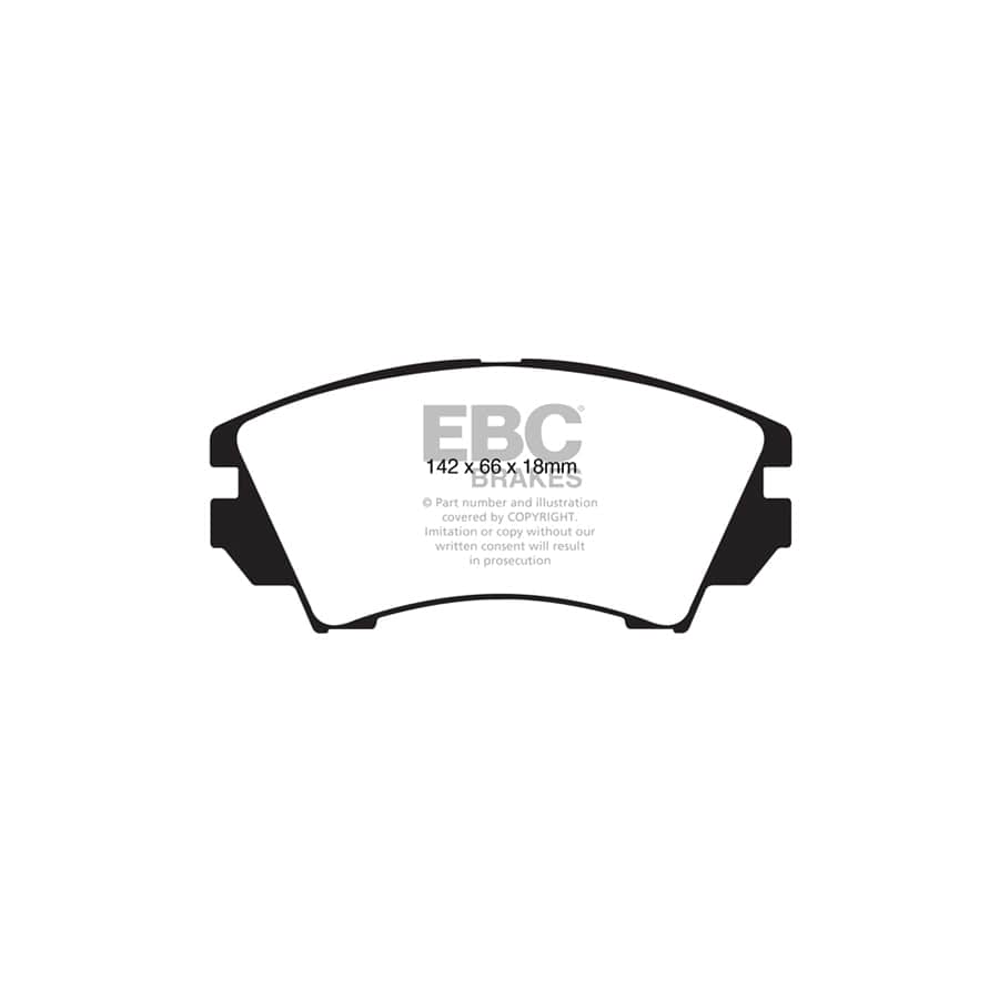 EBC PD03KF906 Opel Vauxhall Yellowstuff Front Brake Pad & Plain Disc Kit - TRW Caliper 2 | Duco Car Parts UK Car Parts