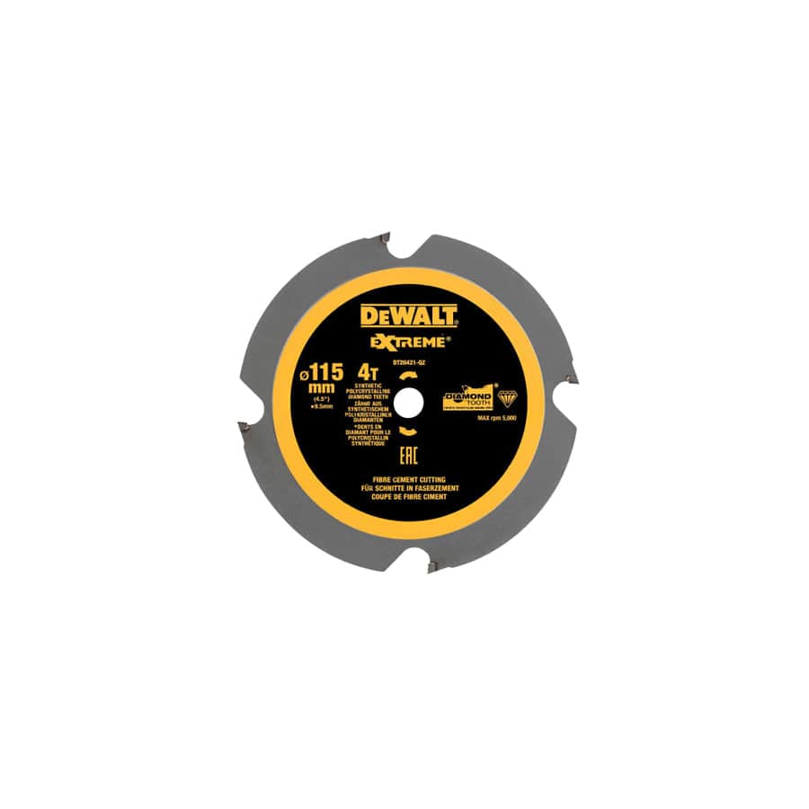 DEWALT DEWDT20421QZ DT20421 PCD Circular Saw Blade 115 x 9.5mm x 4T | Duco Car Parts UK