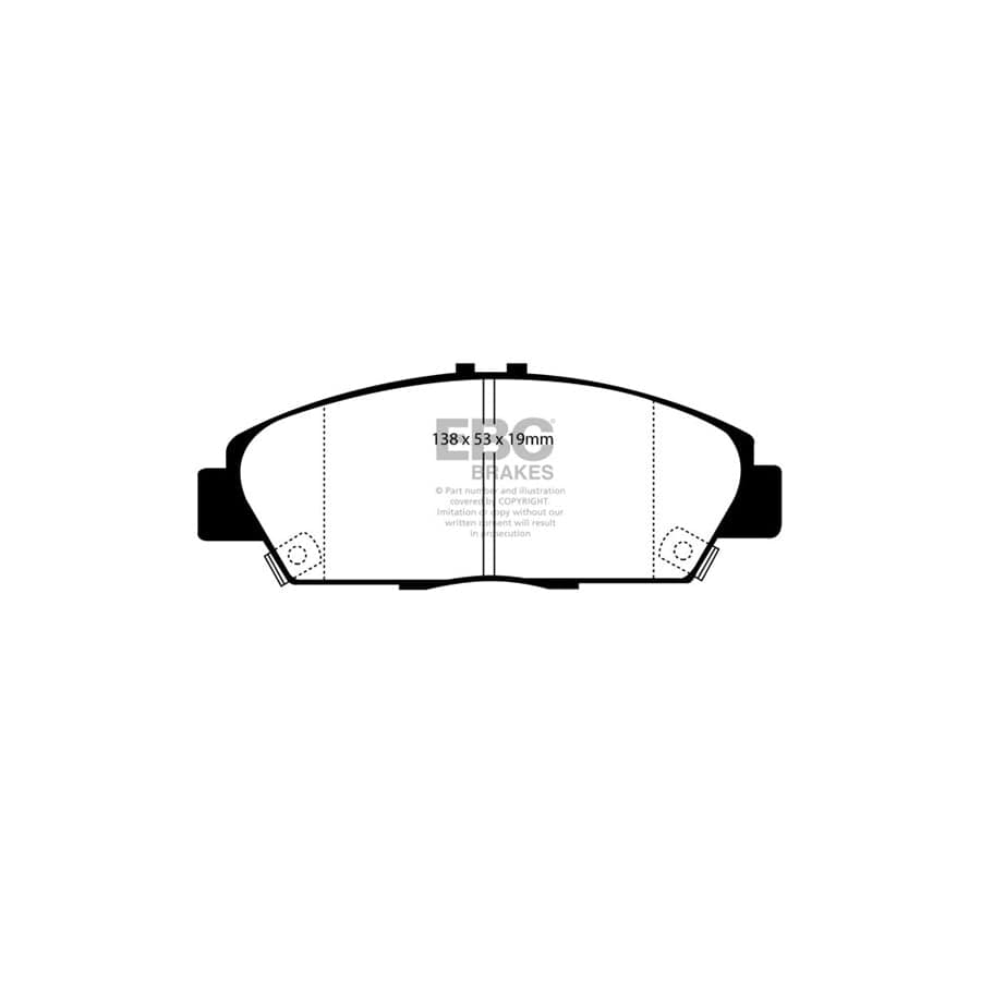 EBC PDKF832 Honda Rover Ultimax Front Brake Pad & Plain Disc Kit - Akebono Caliper (Inc. Accord & 600) 2 | Duco Car Parts UK Car Parts