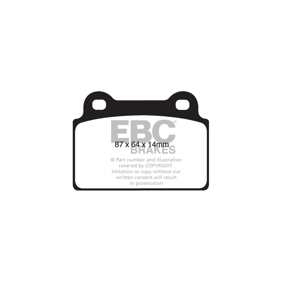 EBC DP51985NDX Mitsubishi Lancer Evo 10 Bluestuff NDX Rear Brake Pads  - Brembo Caliper 2 | Duco Car Parts UK Car Parts